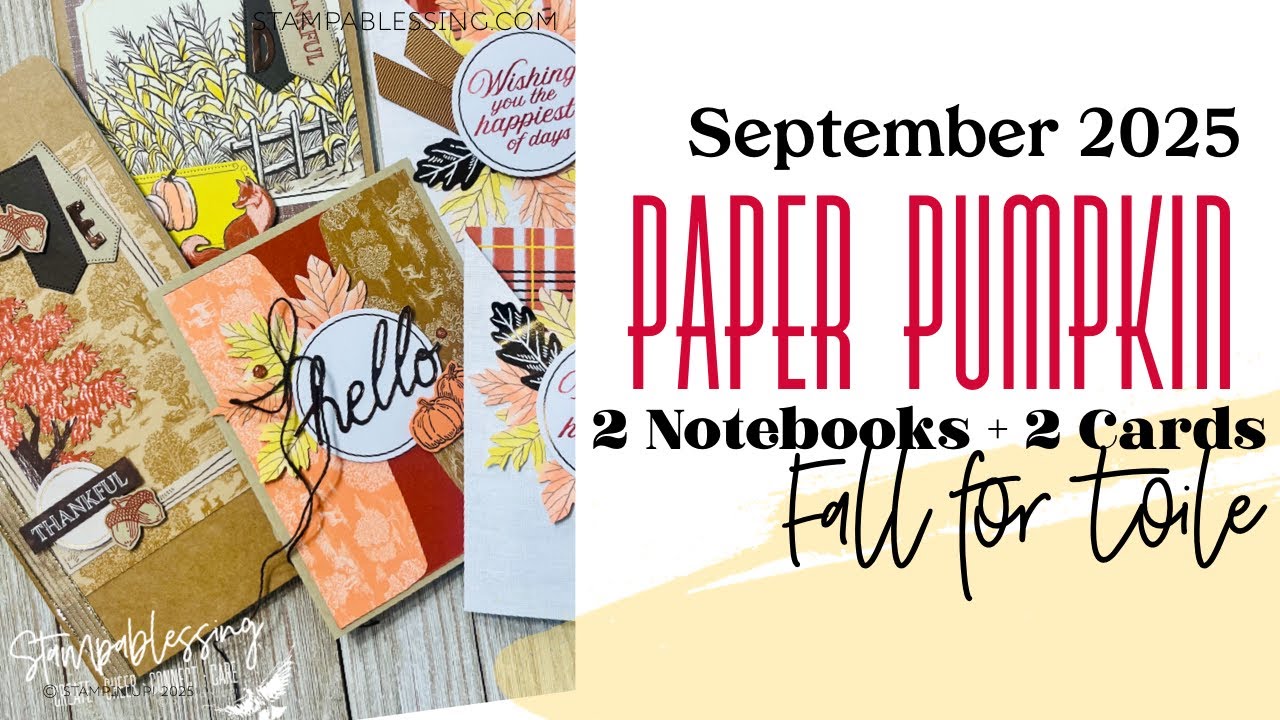 September 2025 Paper Pumpkin Fall for Toile Notebooks