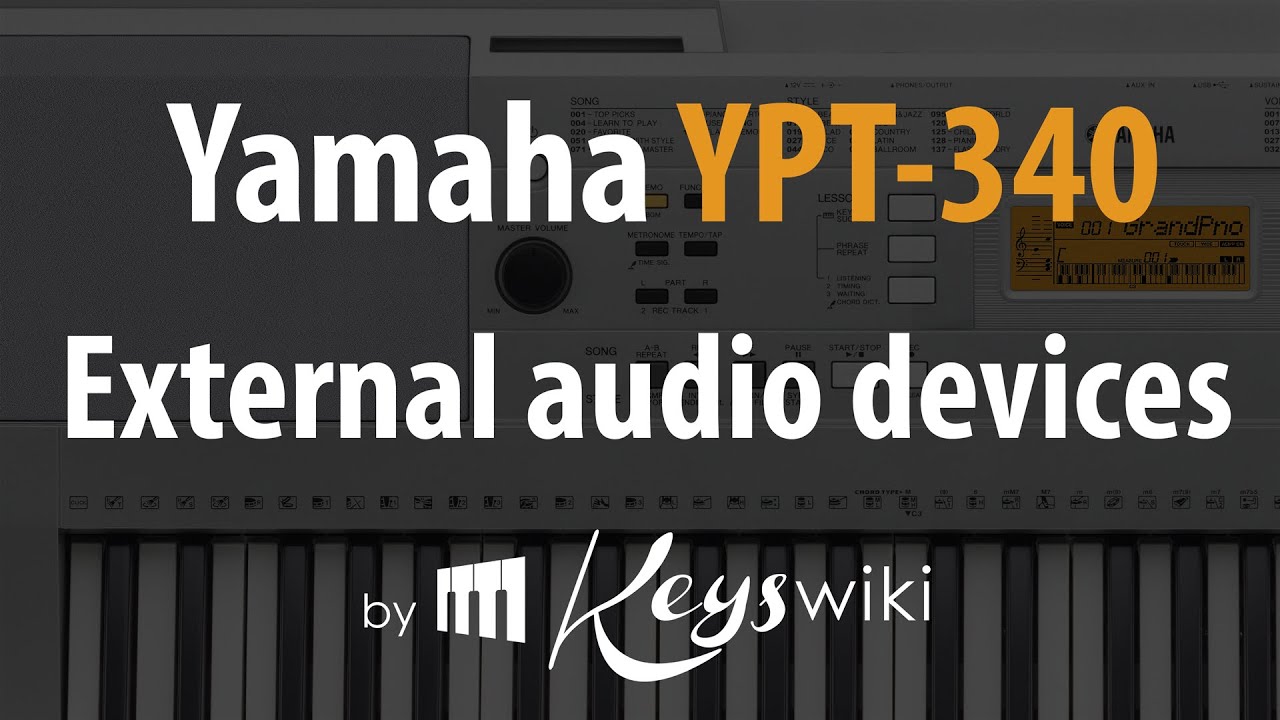 Yamaha YPT-340 / PSR-E343. Connecting audio devices(4/4)