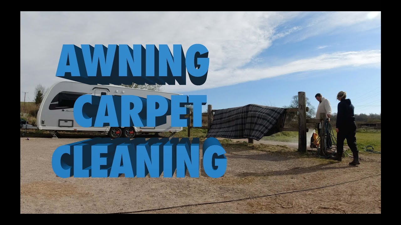 Cleaning the awning carpet