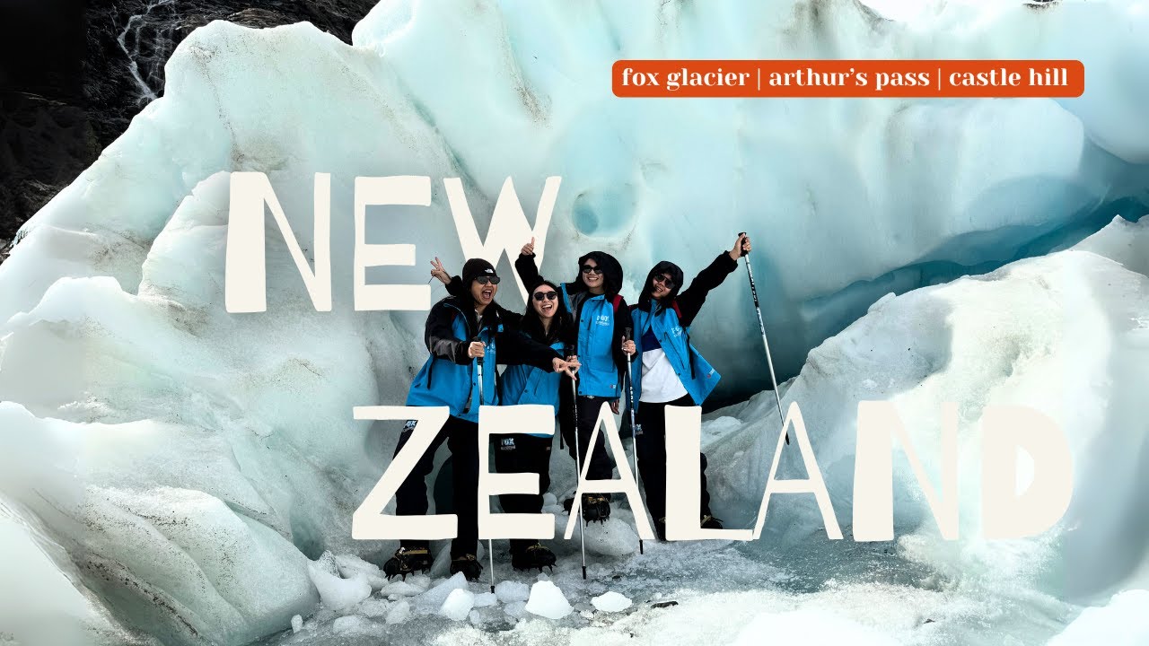 New Zealand vlog ep 3 | glacier heli hike!, arthur’s pass, castle hill, christchurch 🚁🪨