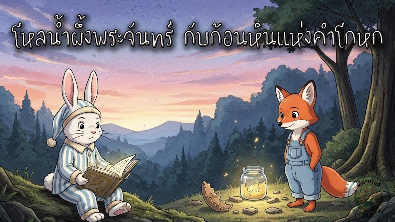 นิทานเด็ก พี่ต่ายใจดี ตอนที่19 :โหลน้ำผึ้งพระจันทร์ กับก้อนหินแห่งคำโกหก(เรื่องความซื่อสัตย์การโกหก)