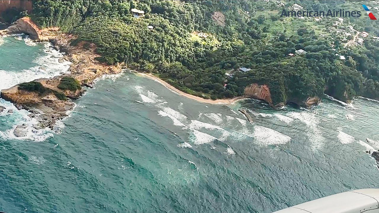 Beautiful Dominica Approach & Landing – Envoy – Embraer E175LR – DOM – AA3551 – N225NN - Ep.19