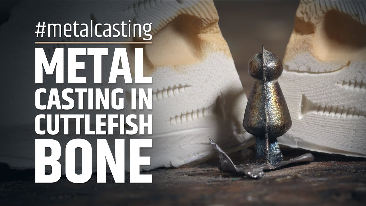 Metal casting in cuttlefish bone and DIY fishing weight