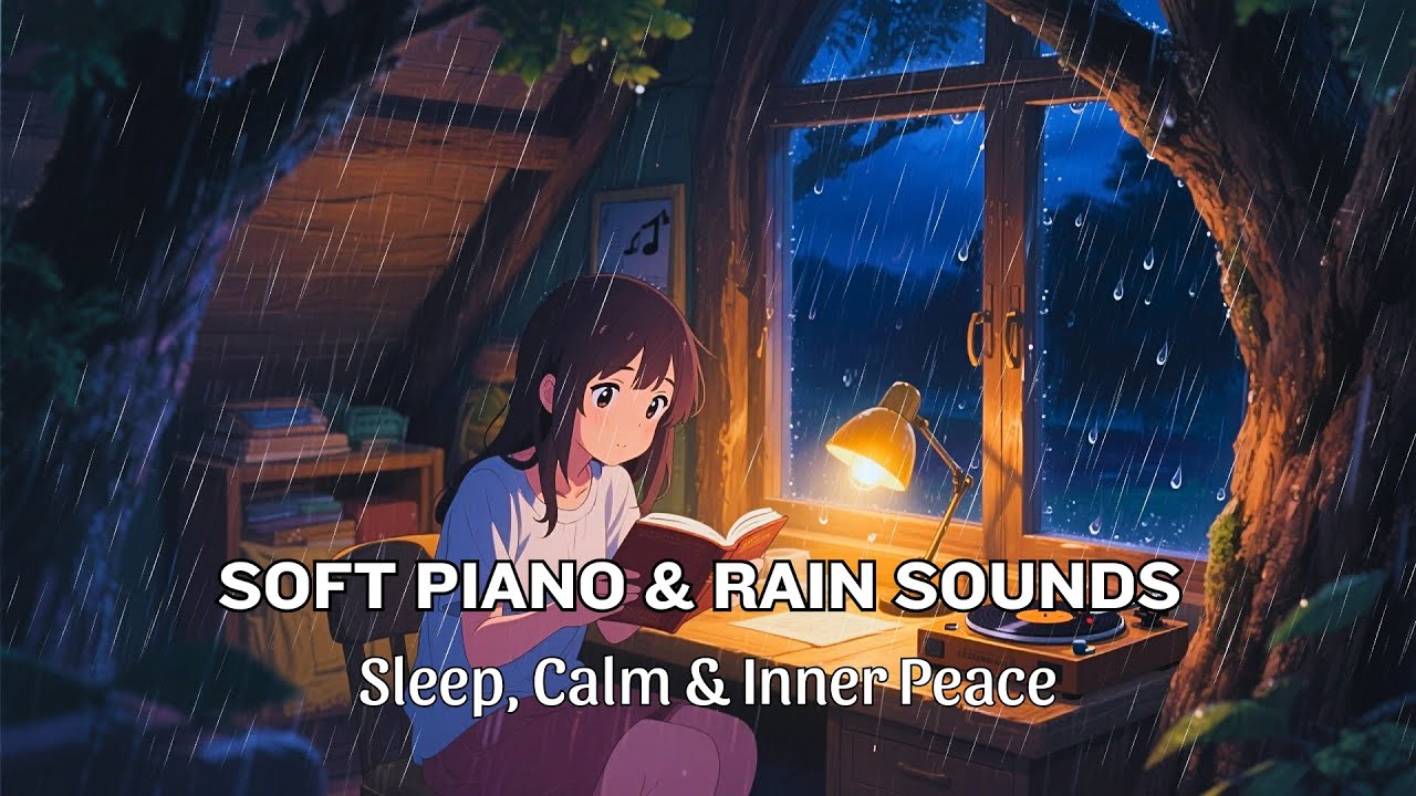 Calming Piano Music & Soft Rain 🌿 | Relieve Stress & Sleep Deep, Inner Peace