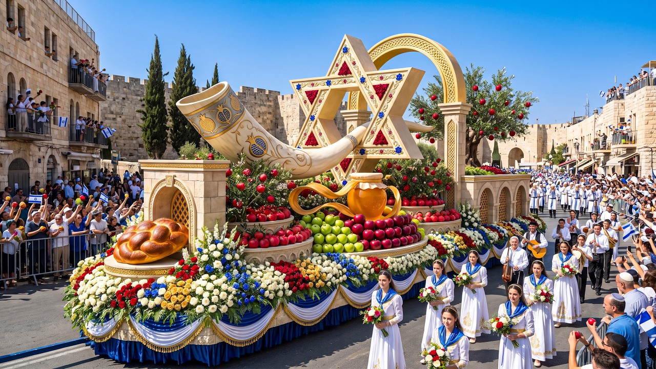 ✡️🍎🍯 Рош ха-Шана 5787 в Иерусалиме 2026 | Волшебное еврейское празднование Нового года | 4K