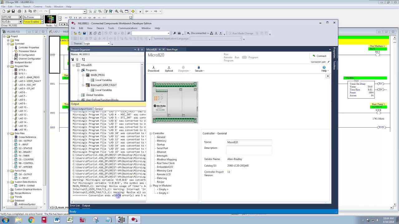 Converting MicroLogix to Micro800