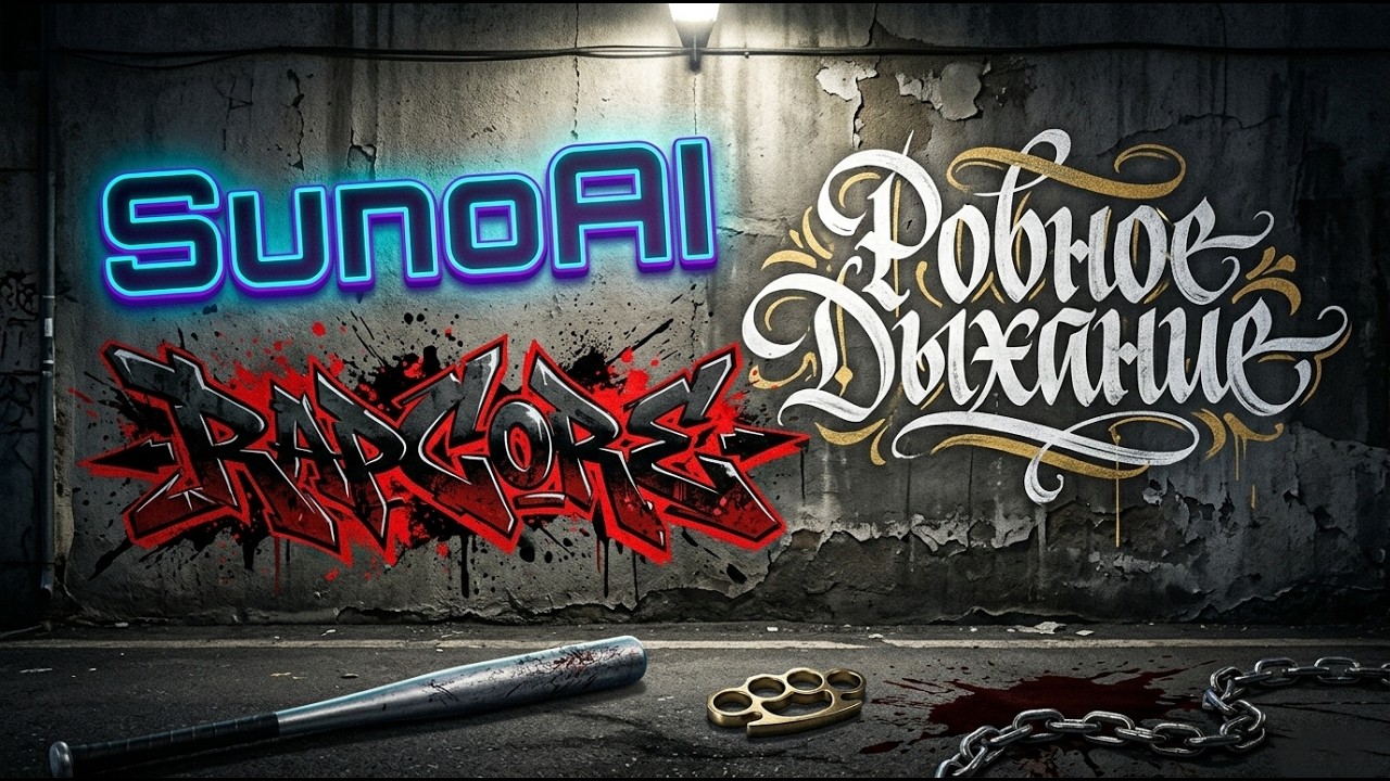 SunoAI поет мой школьный рэп из 90ых в стиле Rapcore - Ровное Дыхание