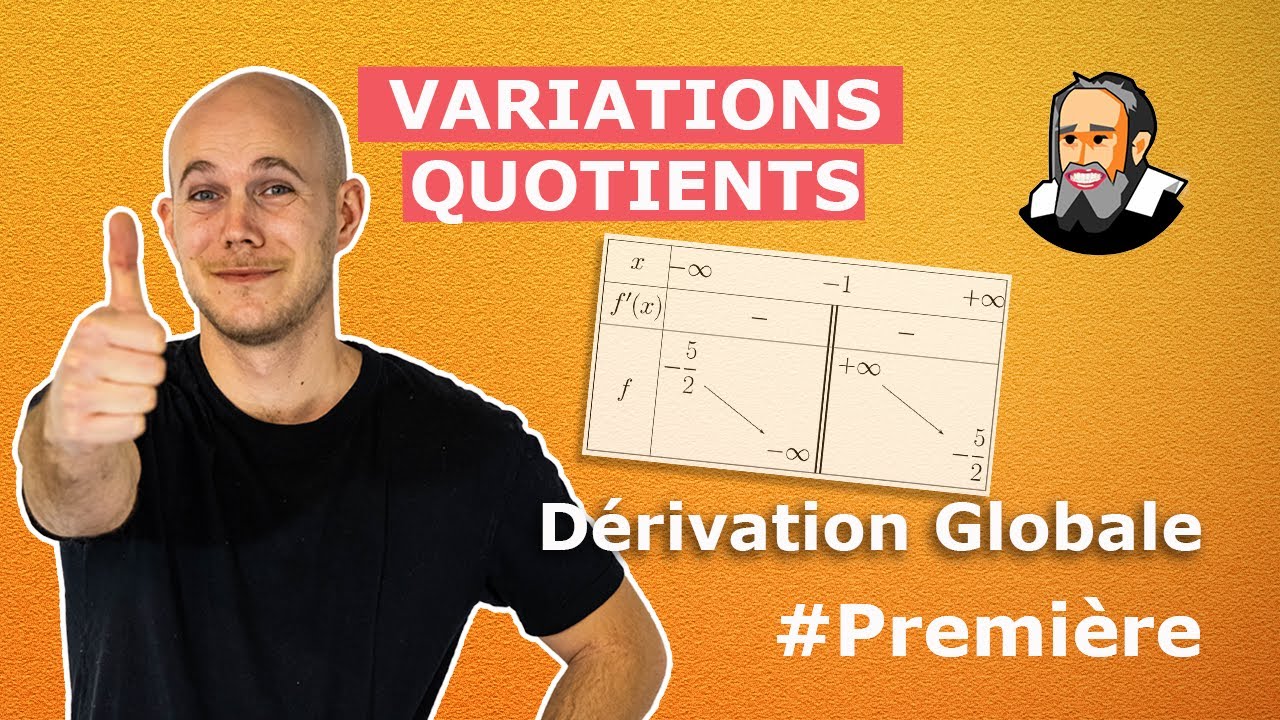 Tableau de VARIATION d'un QUOTIENT - Première