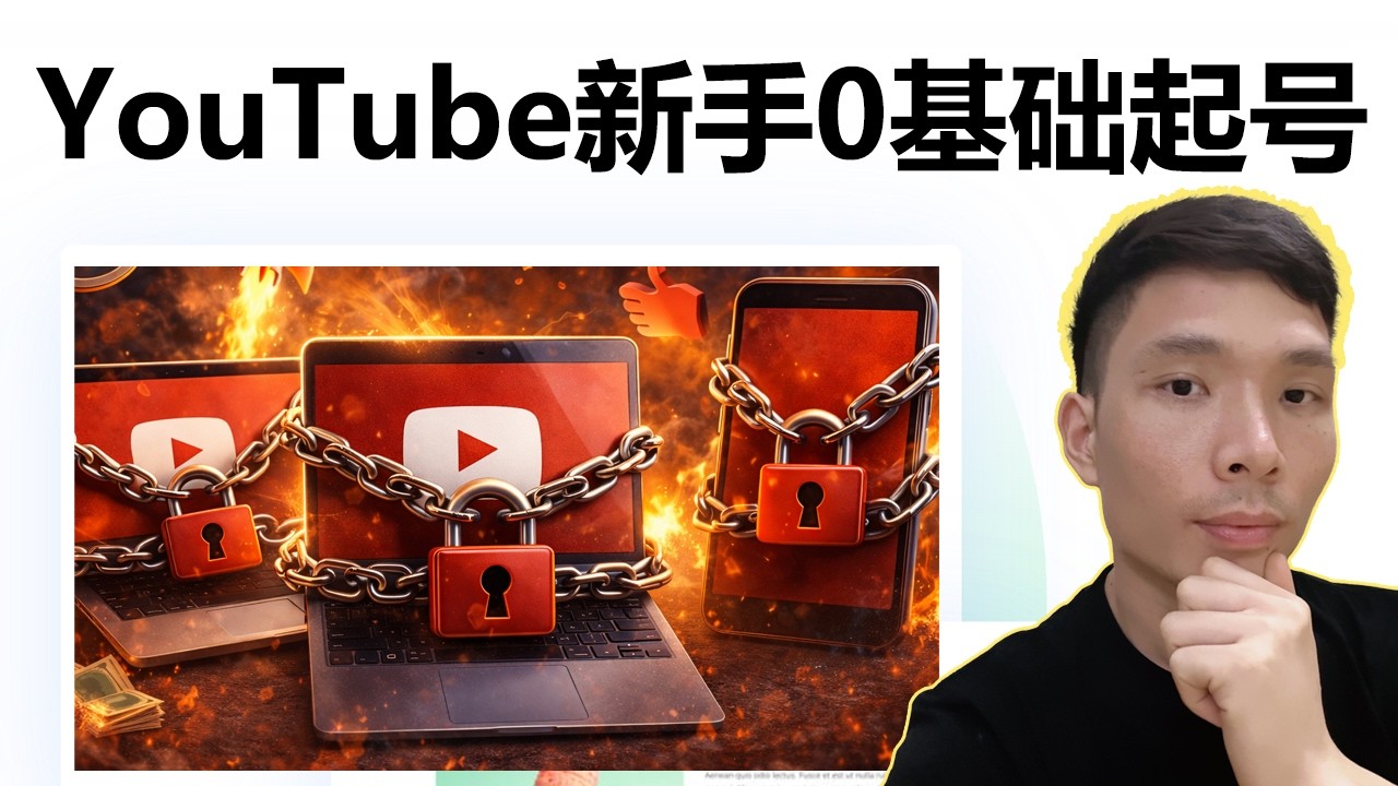 YouTube新手0基础起号：从0播放到稳定流量的正确做法（冷启动+推荐机制）