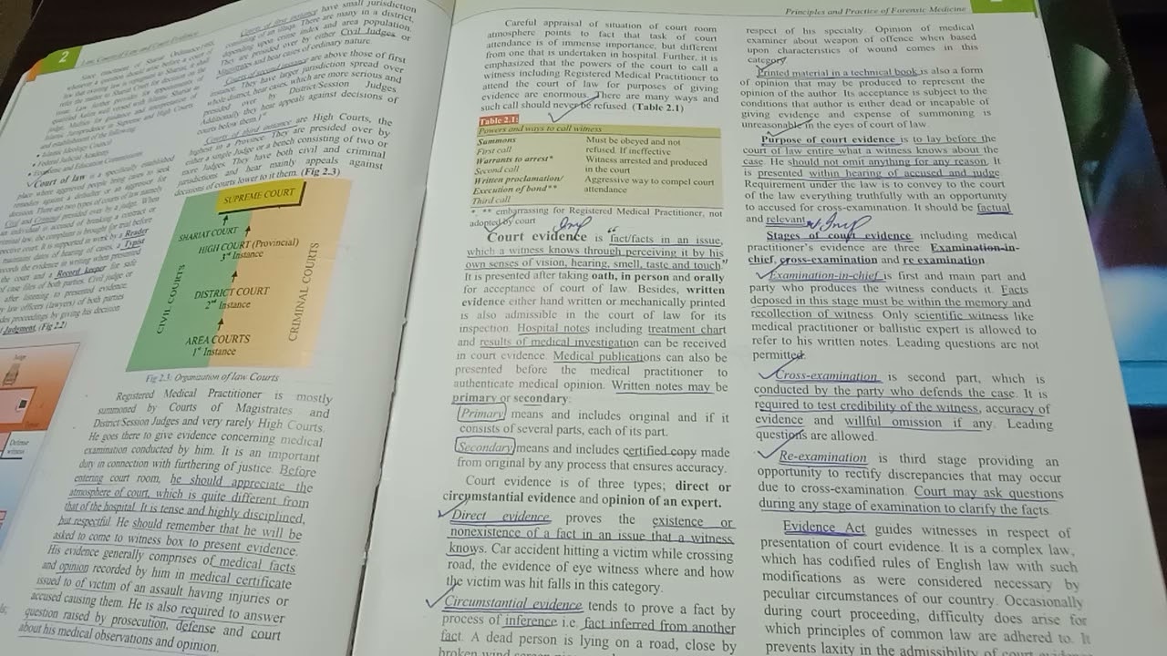 Stages of Court Evidence, Evidence Act