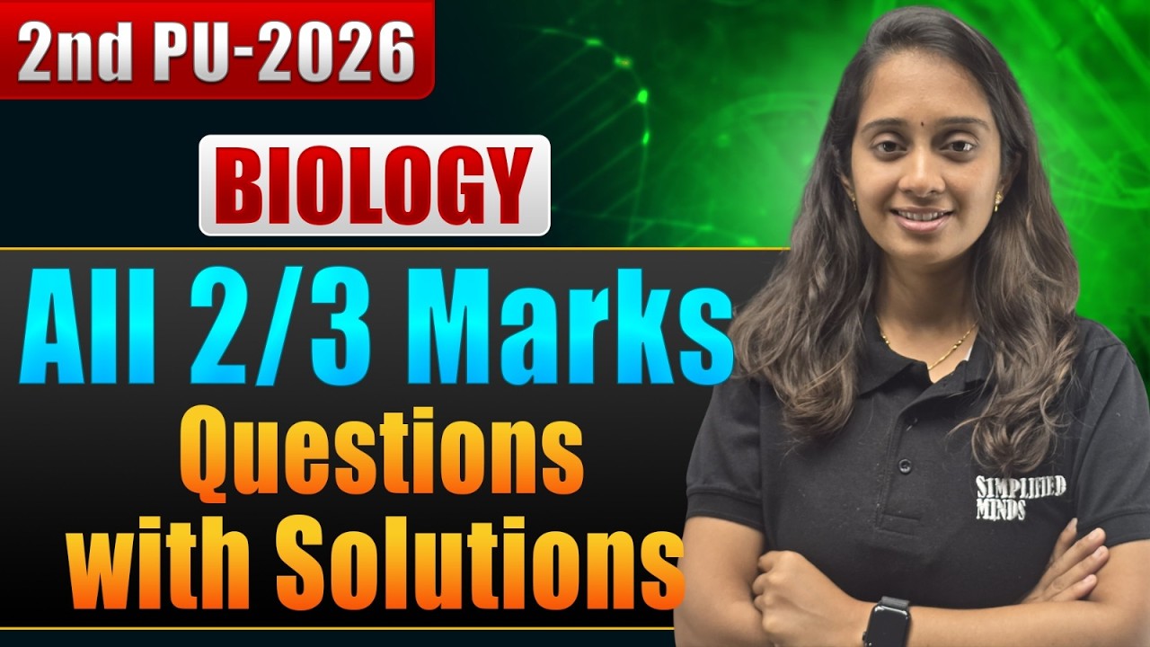 Part B & C Important Questions And Answers | 2ndPU Biology Exam 2026