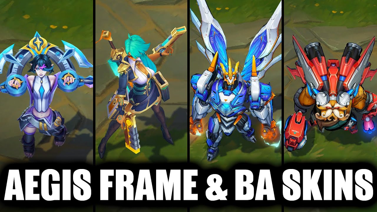 All New Aegis Frame & Battle Academia Skins Spotlight Galio, Briar, Samira, Ornn (League of Legends)