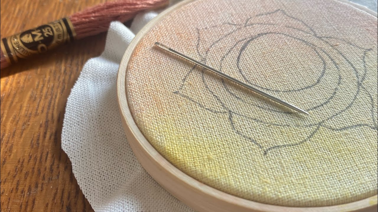 Using watercolor on fabric, watercolor embroidery