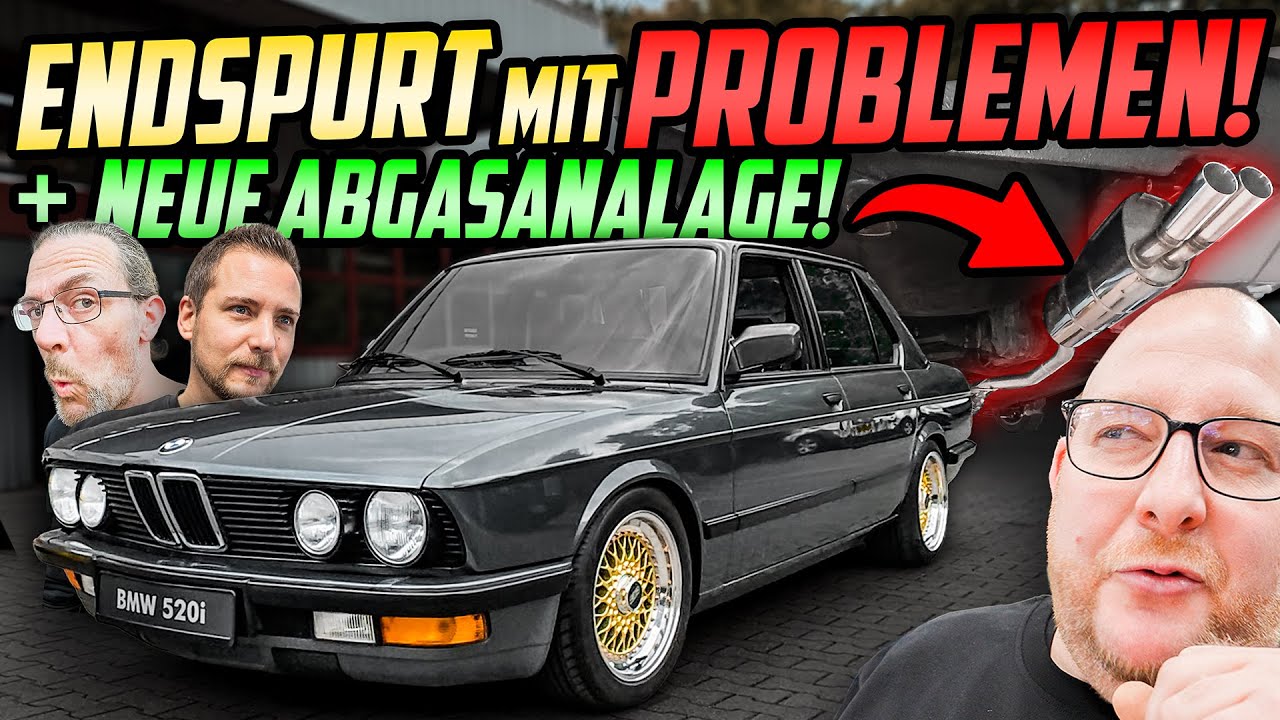 Die letzten PROZENT bringen uns an die GRENZE! - BMW E28 540i - Neue ACHSEN & Neue ABGASANLAGE!