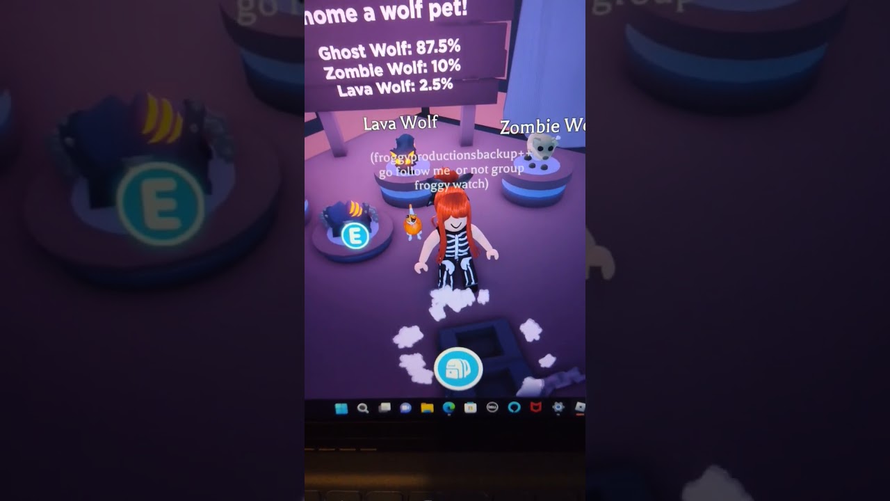 opening a wolf box in adopt me on Roblox Halloween
