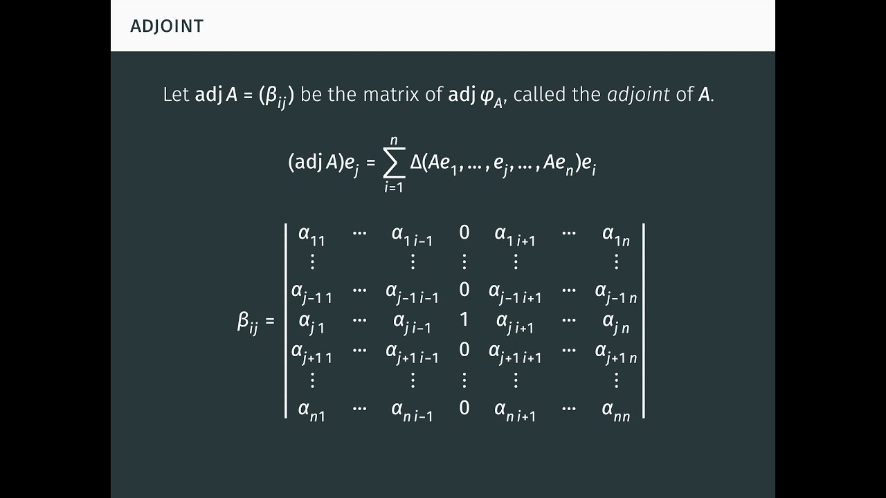 The Determinant of a Matrix (Determinants Done Right Part 3)