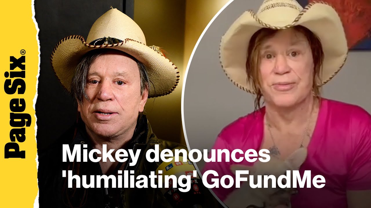 Mickey Rourke denounces 'humiliating' GoFundMe