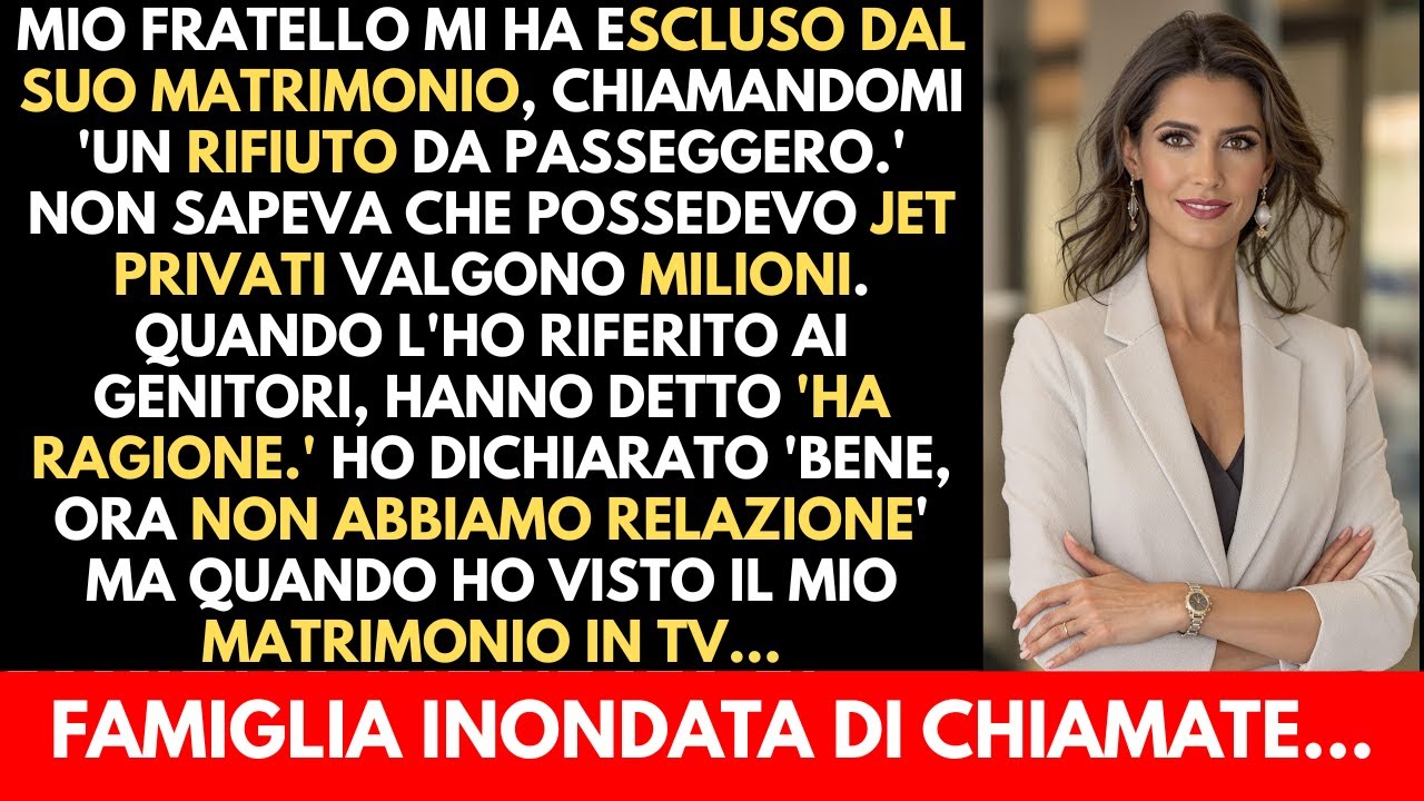 Mio fratello mi ha escluso dal matrimonio, chiamandomi ‘spazzino’… non sapeva dei miei jet privati!