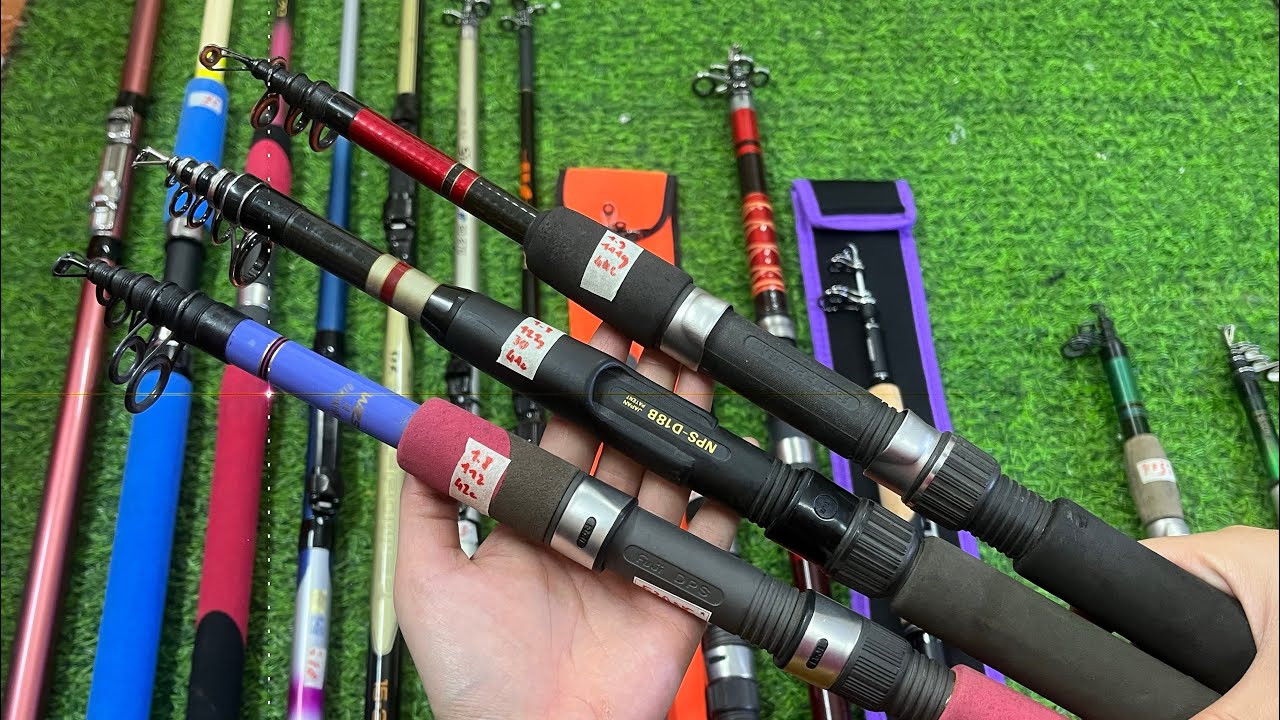 Video 941: Lô cần lure rút mini Nhật câu lure - Cần rút carbon Shimano, Daiwa,..