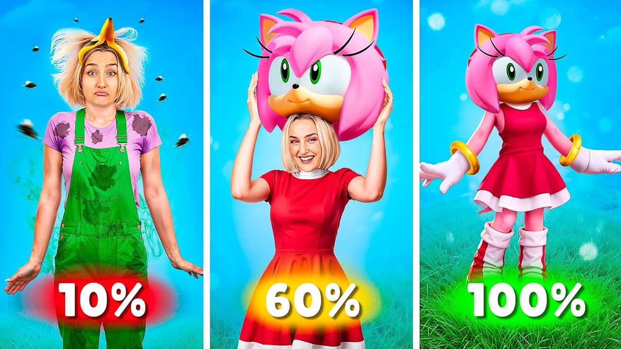 De Nerd para Linda Amy Rose / Transformação Extrema de Super-Herói! / Sonic the Hedgehog 3
