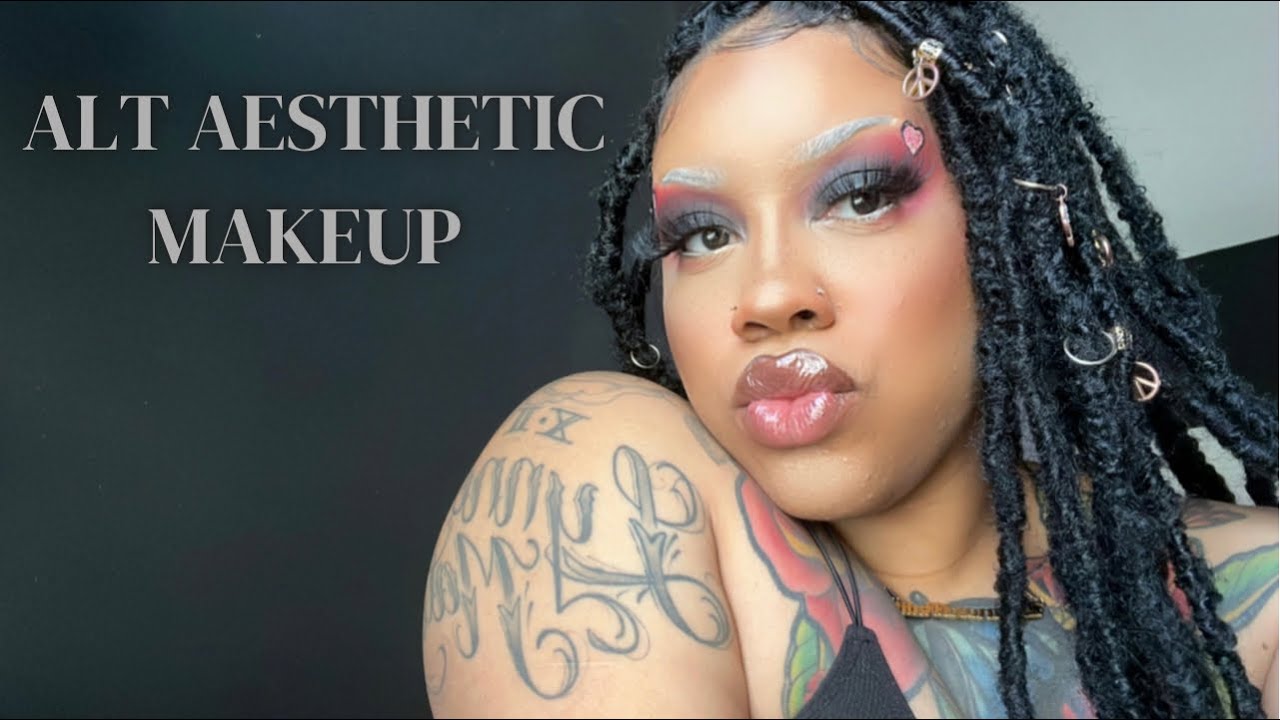 Alternative Aesthetic Makeup | Blonde Eyebrows, Valentine&rsquo;s Day Inspired