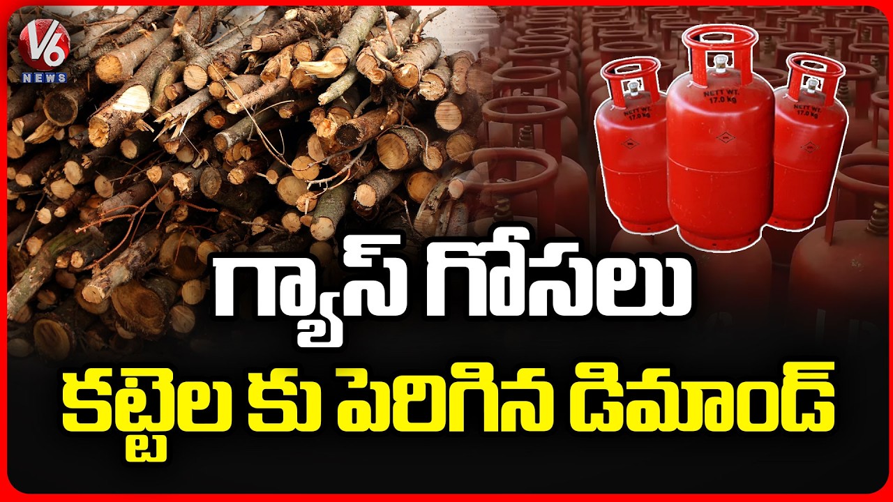 Huge Demand For Fire Wood Due To Gas Shortage |  V6 News