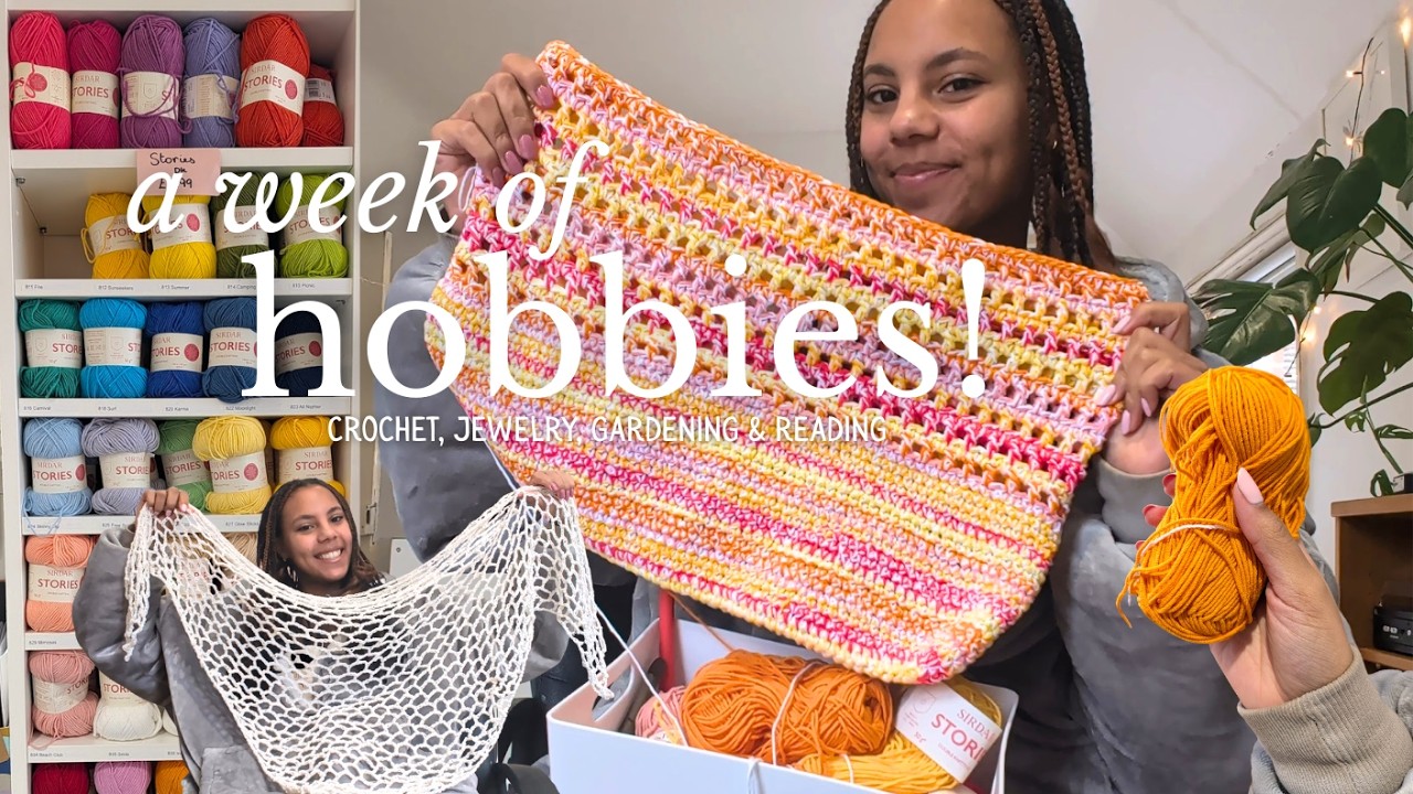 a chaotic whole week of cozy hobbies 🧶🪡 | life of a crafty girl 🌿