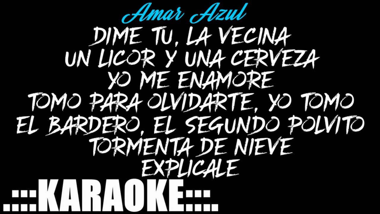 Amar Azul Enganchado FULL ( KARAOKE PREM ♪ )
