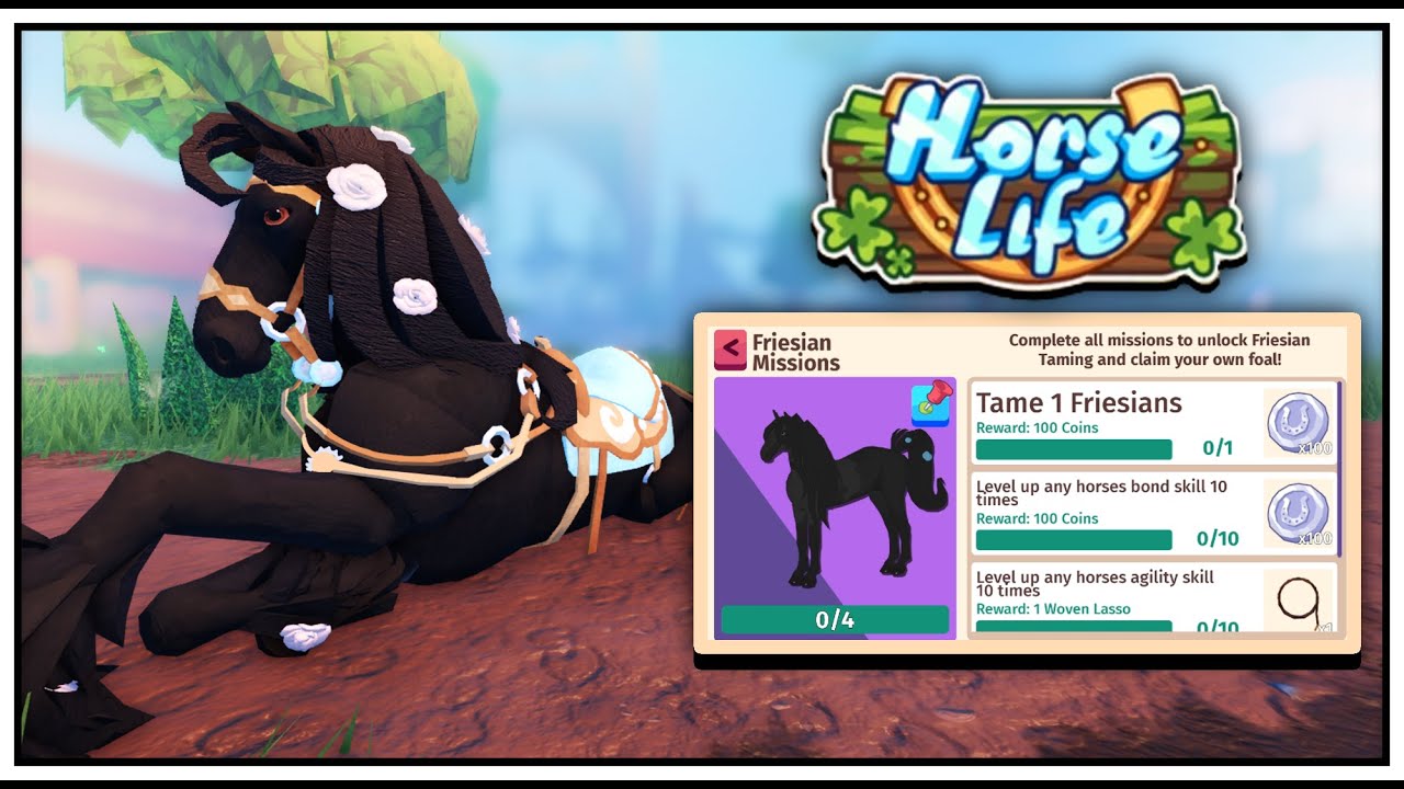[Roblox: Horse Life] Получение лицензии на разведение фризских лошадей и моё честное мнение!