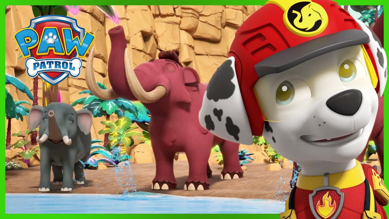 Jungle Pups: Pups Save the Big Prehistoric Animals! - PAW Patrol Episode - Cartoons for Kids