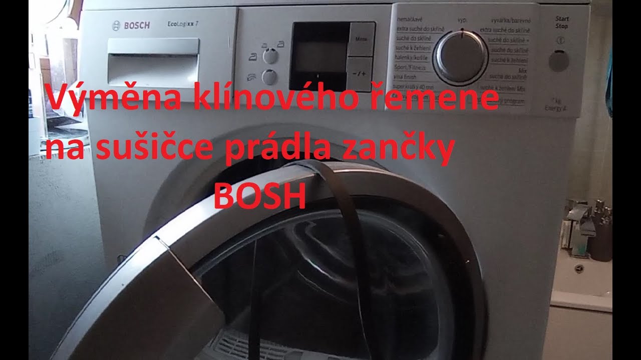 Oprava sušičky Bosh-výměna klínového řemene