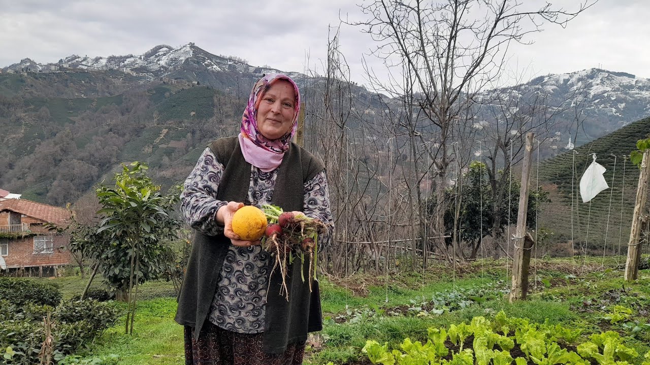 KÖY'DE KAR SONRASI BAHÇEDE TEMİZLİK #köydehayar #doğalyaşam