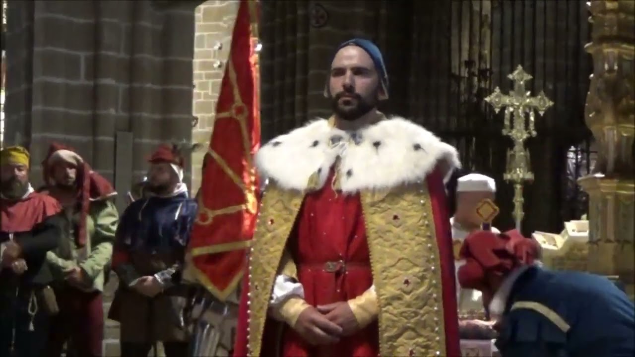 Coronación Carlos III el Noble de Navarra. Recreación histórica. Catedral de Pamplona 9-9-2023