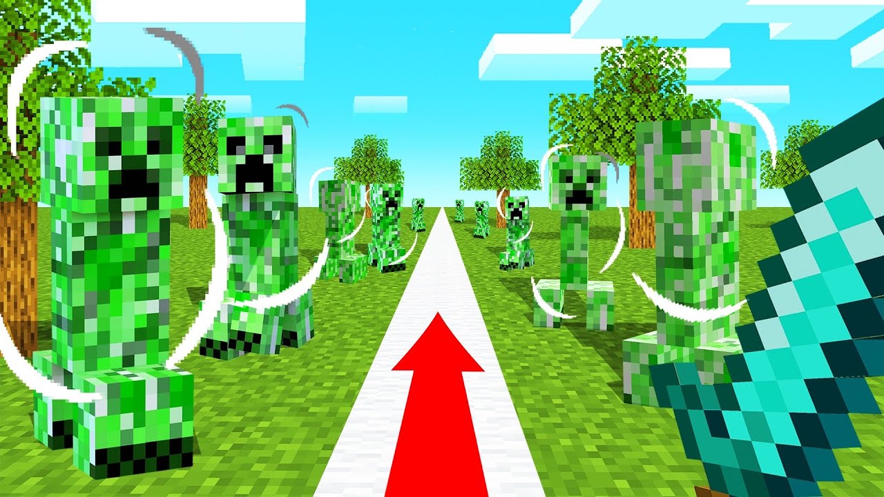 You Can ONLY WALK In A STRAIGHT LINE In MINECRAFT!