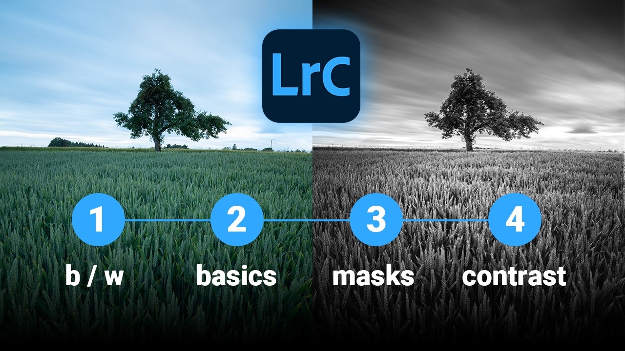 4-Step BLACK & WHITE Editing with Lightroom Classic