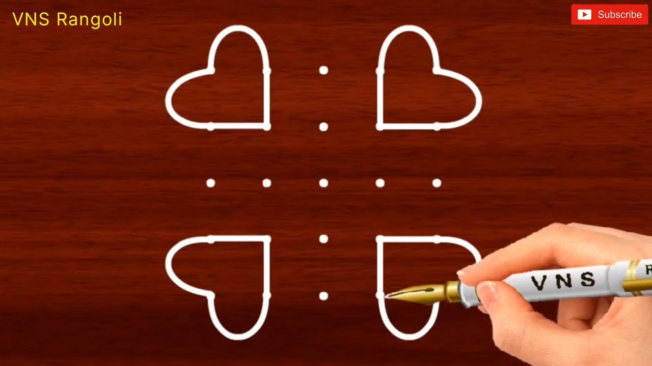 simple rangoli with 5x5 dots || 5 chukkala chinna muggu || VNS Rangoli