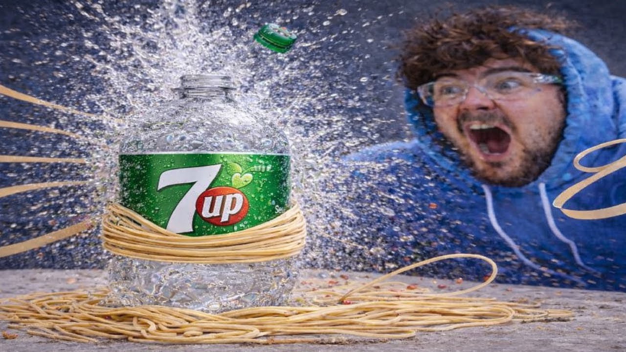 Rubber bands vs 7Up