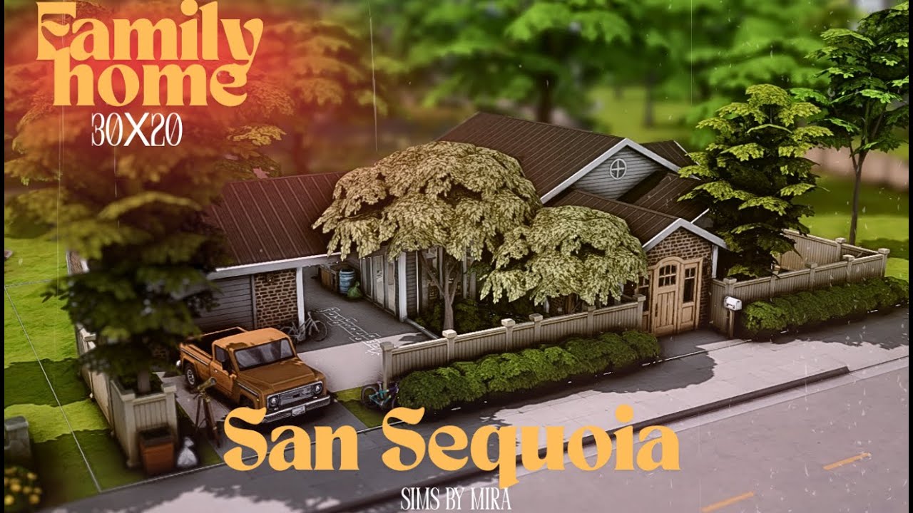 🌳 Sims 4 Build: Просторный семейный домик 🏡 | Симс 4 строительство | Sims 4 SpeedBuild