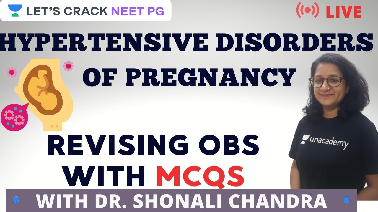 Hypertensive Disorders Of Pregnancy | Revising Obs with MCQ's | NEET PG 2021 | Dr. Shonali Chandra