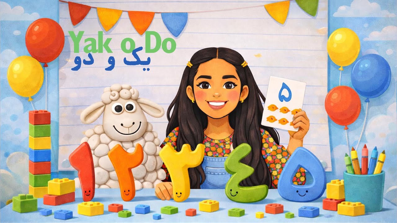 آموزش اعداد به کودکان | عدد ۱ و ۲ | ترانه شاد فارسی کودکستان | Koodakestaan