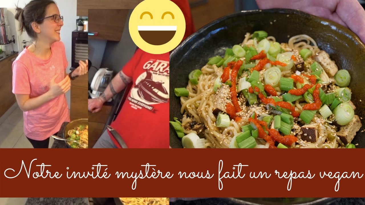 Notre invité mystère nous fait un repas vegan | Nouilles sautées comme au resto chinois 🇨🇳🥡🥢
