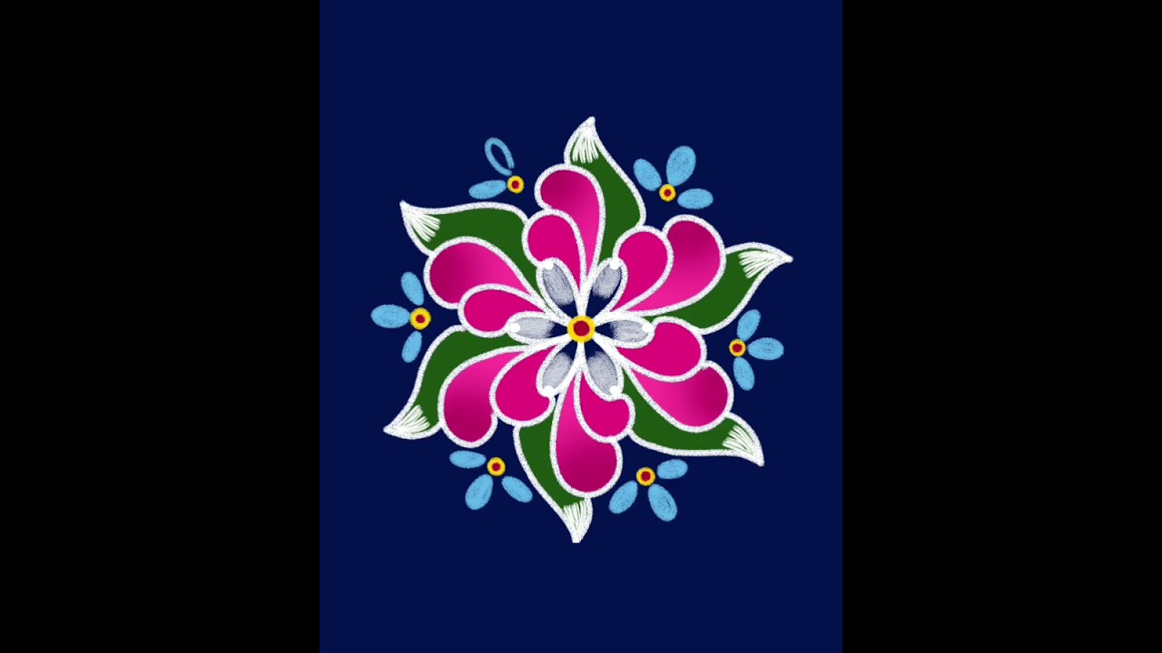 Beautiful simple muggulu designs// Ramzan Kolam// friday rangoli 