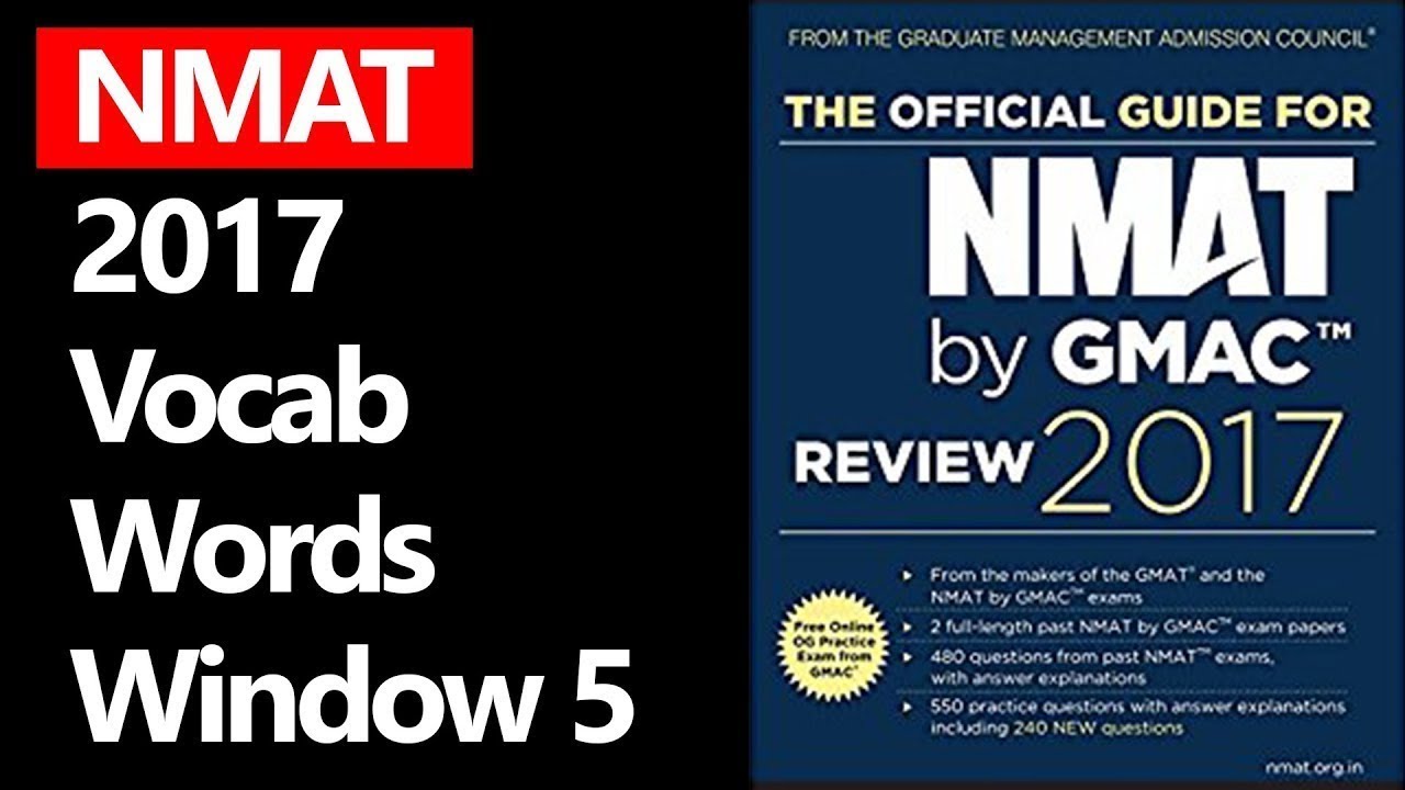 NMAT WINDOW 5 VOCAB WORDS PART 2
