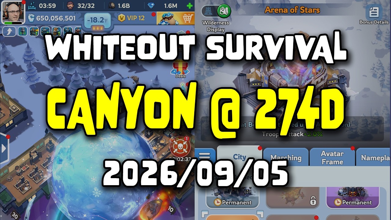 Аккаунт кита в Whiteout Survival &mdash; День 274 &mdash; Битва за каньон