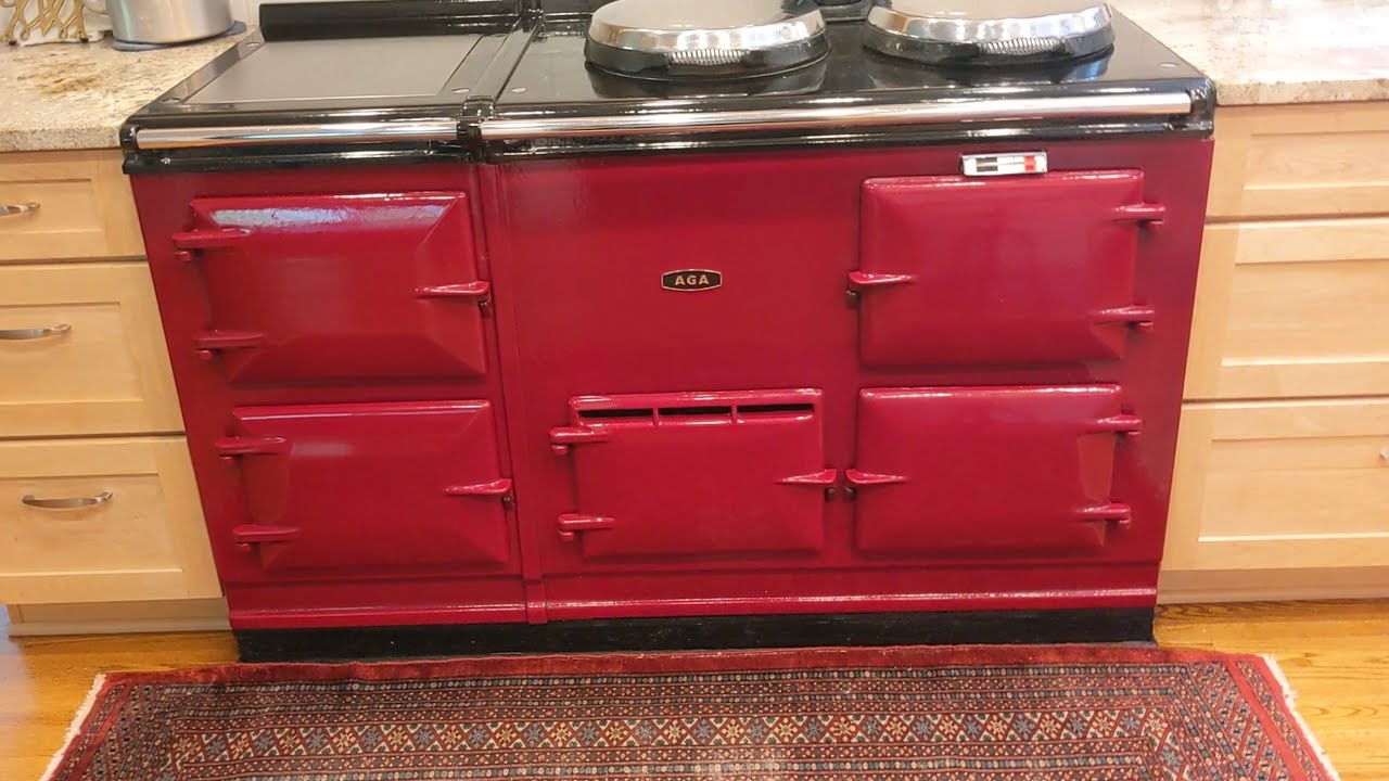 AGA oven nat gas burner cleaning and piezo ignitor replacement. Imported from England