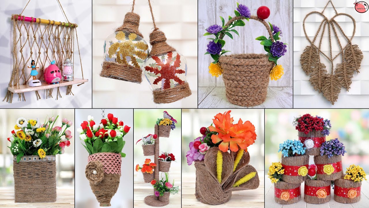 10 Most Beautiful Jute Craft Idea !!! Best Out of Waste