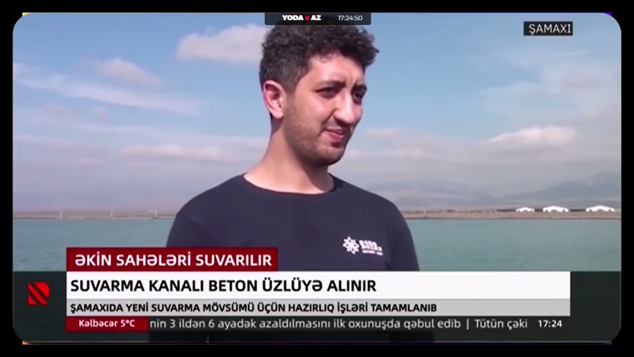 Şamaxıda beton kanalı üzlüyə alınır - Real TV 22.02.2026