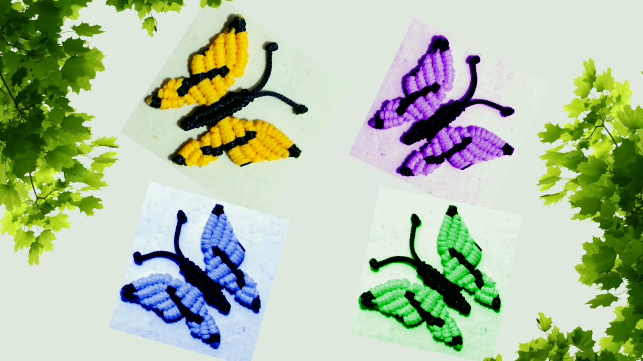MACRAME BUTTERFLY*GANTUNGAN KUNCI KUPU-KUPU TALIKUR
