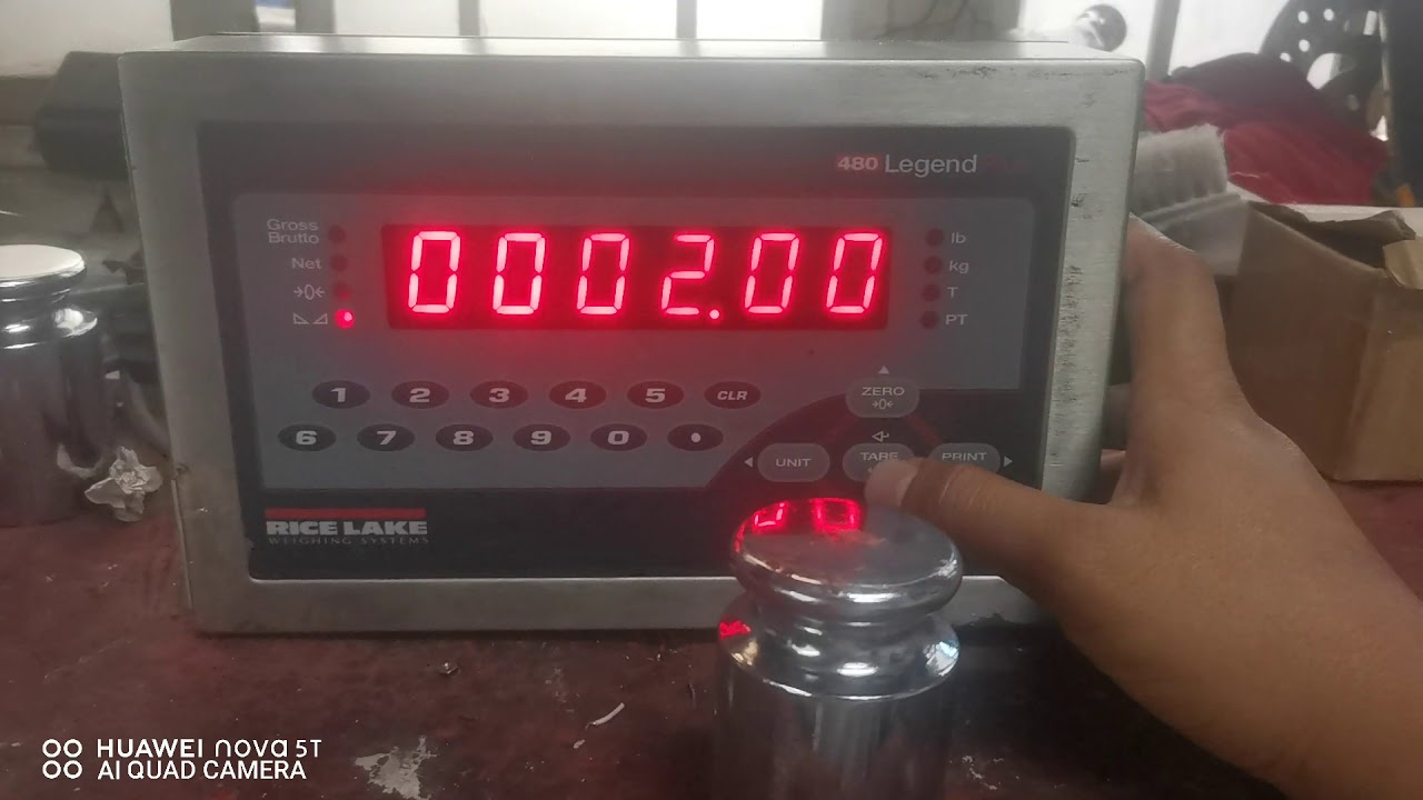 Calibration of Rice Lake 480 legend..