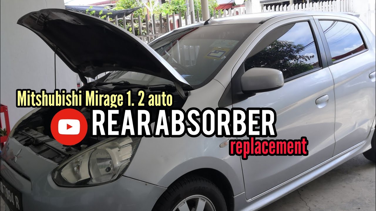 Замена заднего амортизатора Mithubishi Mirage 1.2 auto